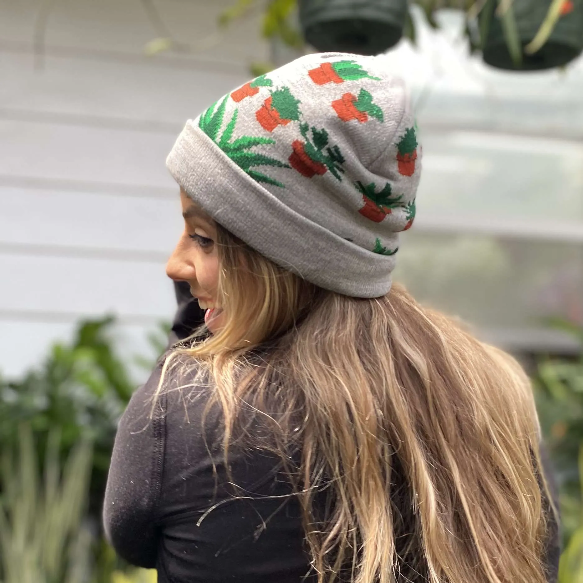 Succulent Houseplants Beanie