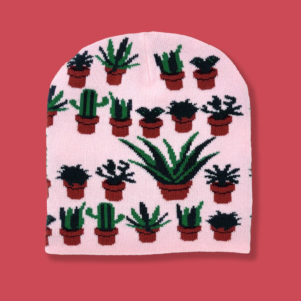 Succulent Houseplants Beanie