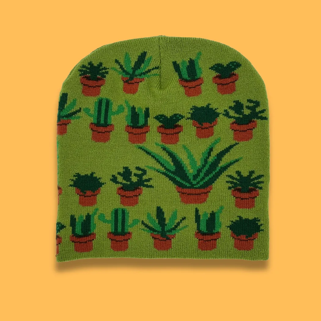 Succulent Houseplants Beanie