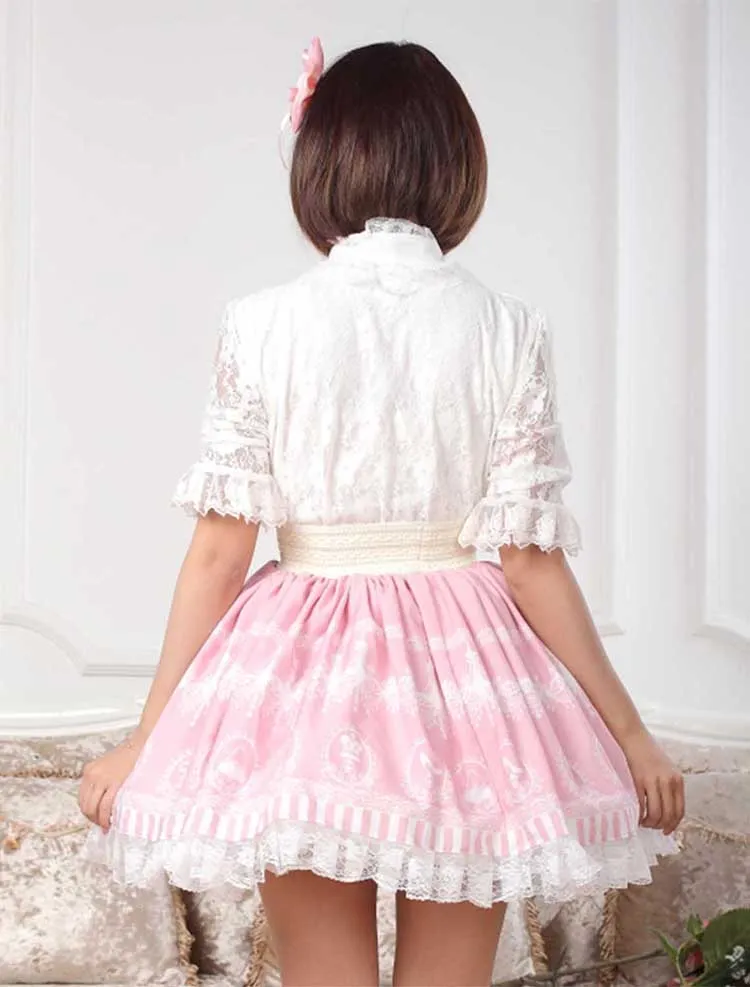 Sweet Lolita Chandelier Print Skirt