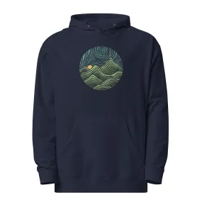 Swirly Mountains | Design by Dylan Fant Midweight Pullover Hoodie