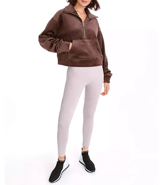 Tech Velour Rib Half Zip Pullover Bracken