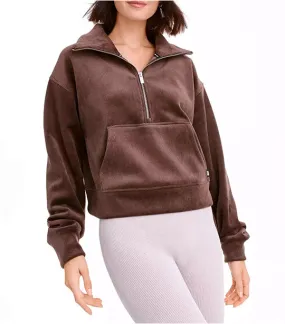 Tech Velour Rib Half Zip Pullover Bracken