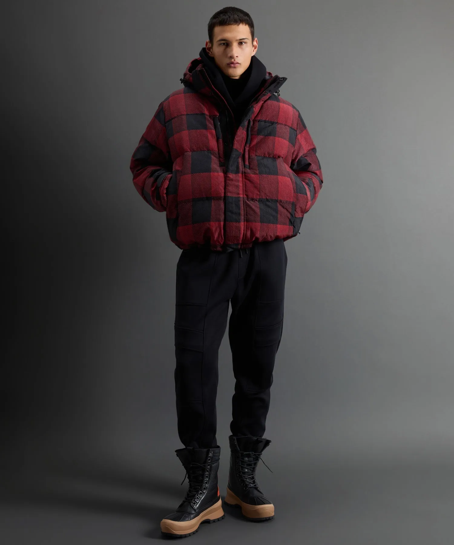 Todd Snyder X Woolrich Short Parka in Buffalo Check