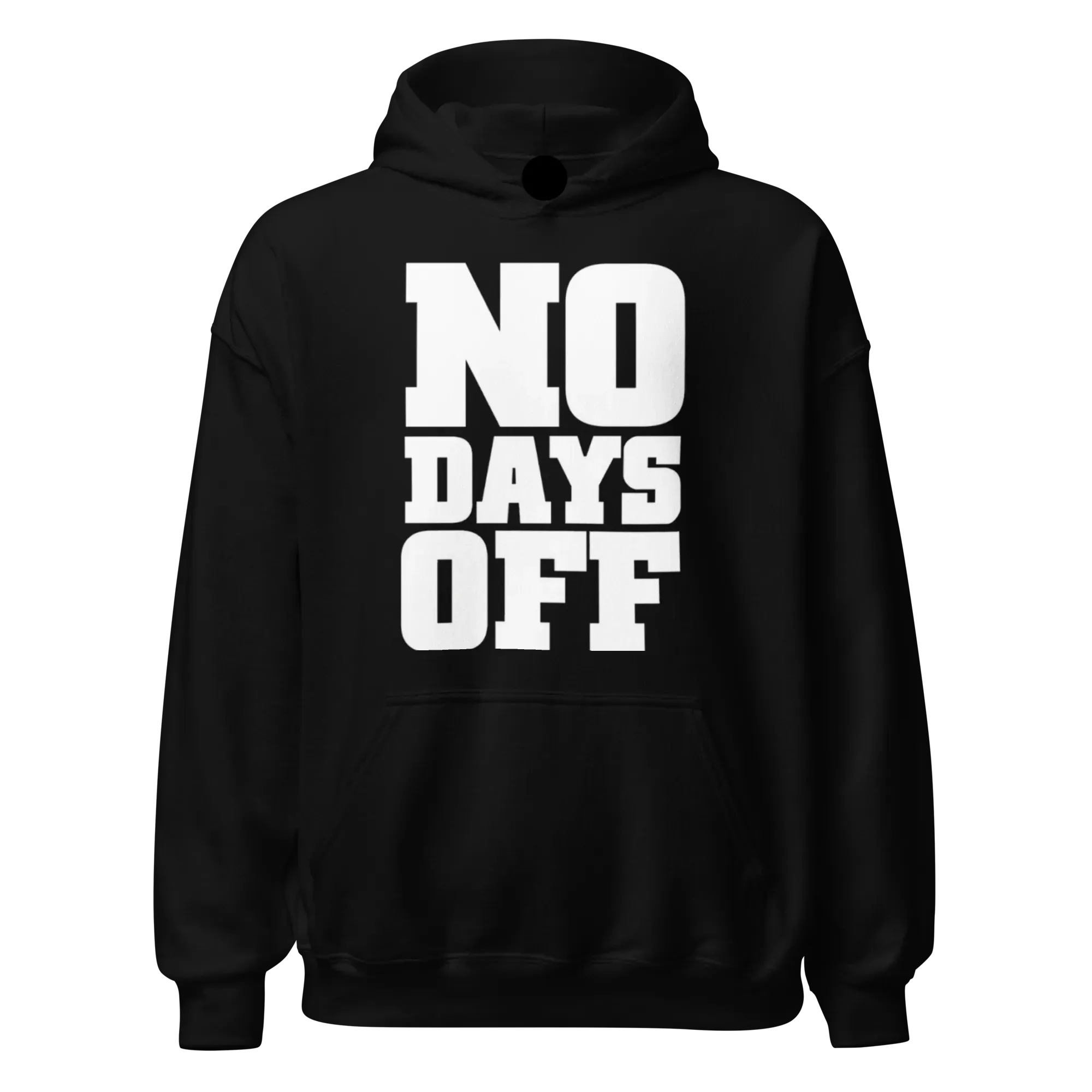 Training Hoodie No Days Off Blended Cotton Midweight Unisex Graphic Pullover