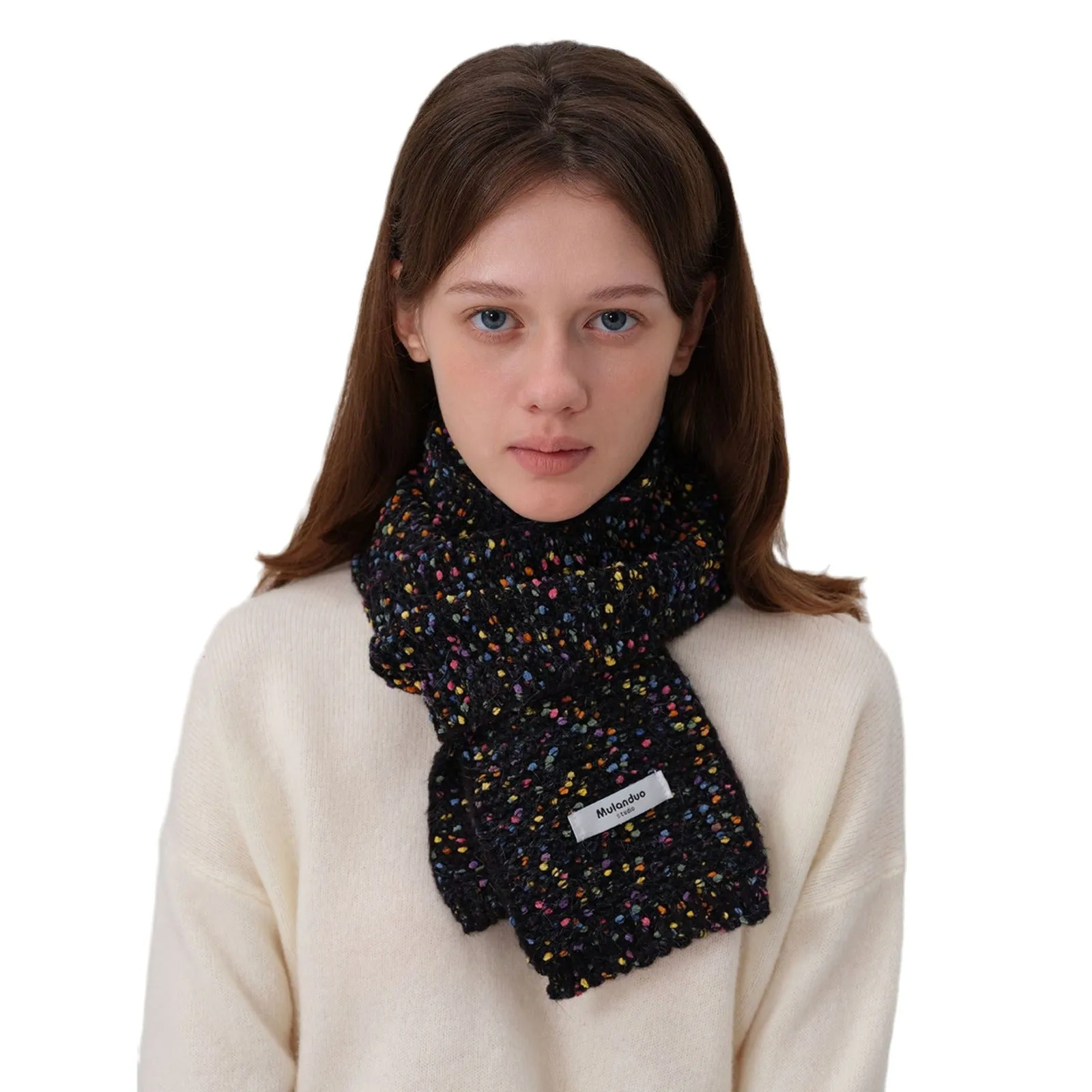 Unique Elegant Fashionable Cozy Warm Multi-color Stylish Modern Polka Dot Scarf