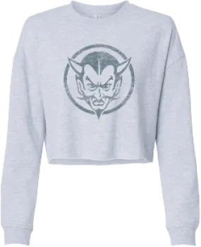 Vintage Demon Crop Hoodie