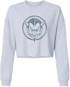 Vintage Demon Crop Hoodie