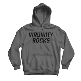 Virginity Rocks Silver Hoodie