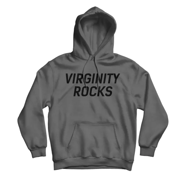 Virginity Rocks Silver Hoodie