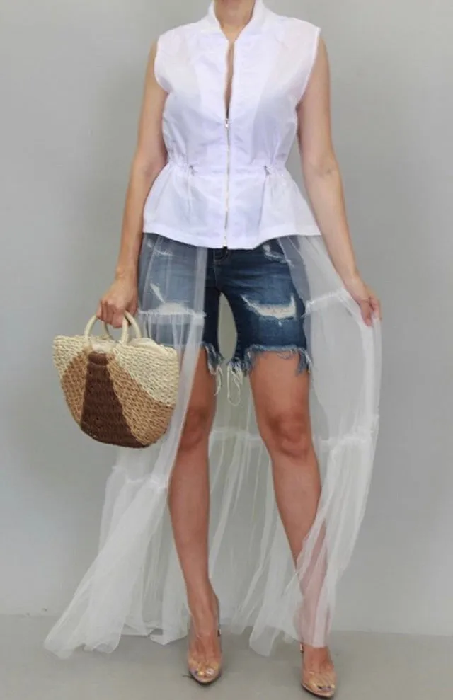 White Tulle Jacket