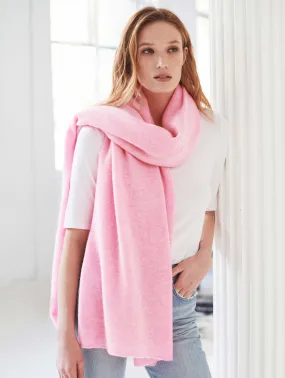 White   Warren - Cashmere Travel Wrap in Pink Buds