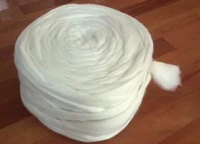 Wholesale Wool Roving Bump  30 lb MERINO 23 mic Super Soft Wholesale Natural White Wool Top Roving Fiber, Chunky Knit Blanket, Spin, Felting