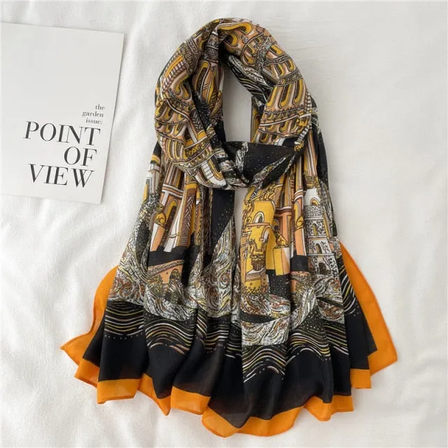 Winter Plaid Muslimah Long Pashmina Scarf