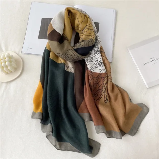 Winter Plaid Muslimah Long Pashmina Scarf