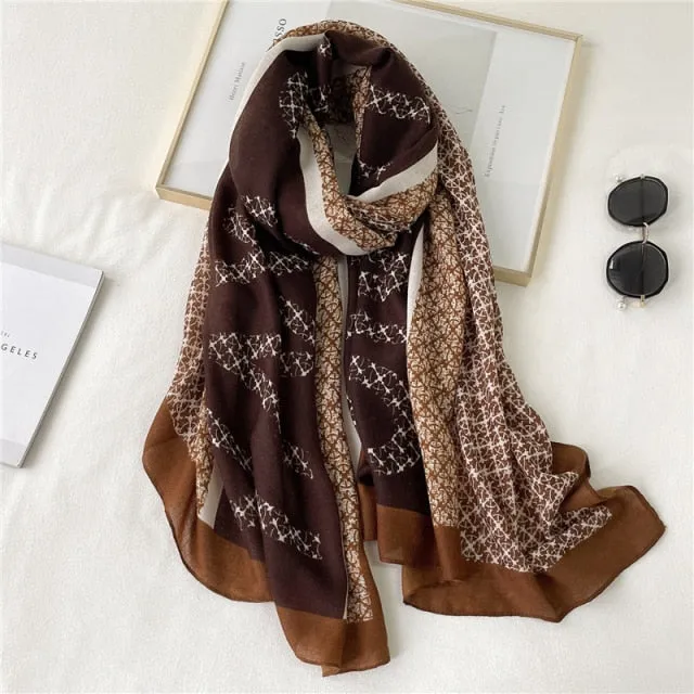 Winter Plaid Muslimah Long Pashmina Scarf