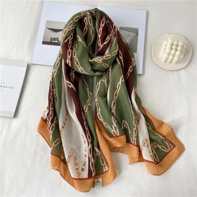 Winter Plaid Muslimah Long Pashmina Scarf