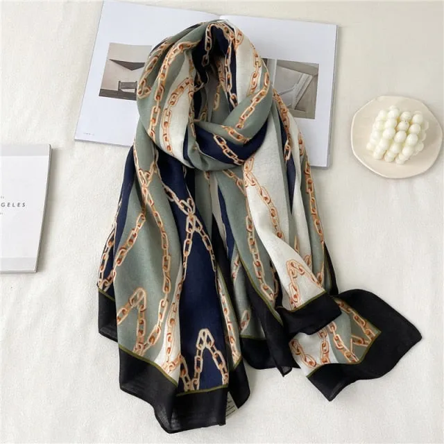 Winter Plaid Muslimah Long Pashmina Scarf