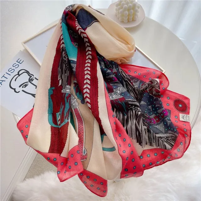 Winter Plaid Muslimah Long Pashmina Scarf