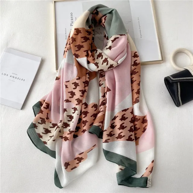 Winter Plaid Muslimah Long Pashmina Scarf