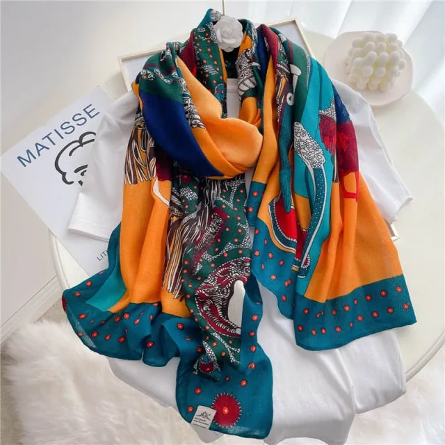 Winter Plaid Muslimah Long Pashmina Scarf