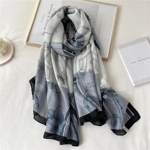 Winter Plaid Muslimah Long Pashmina Scarf