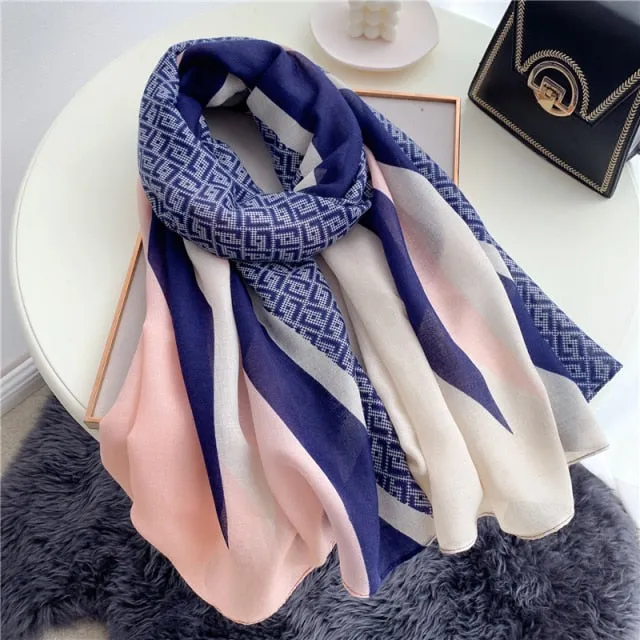 Winter Plaid Muslimah Long Pashmina Scarf