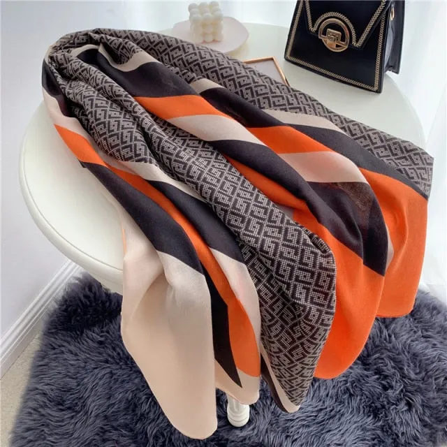 Winter Plaid Muslimah Long Pashmina Scarf