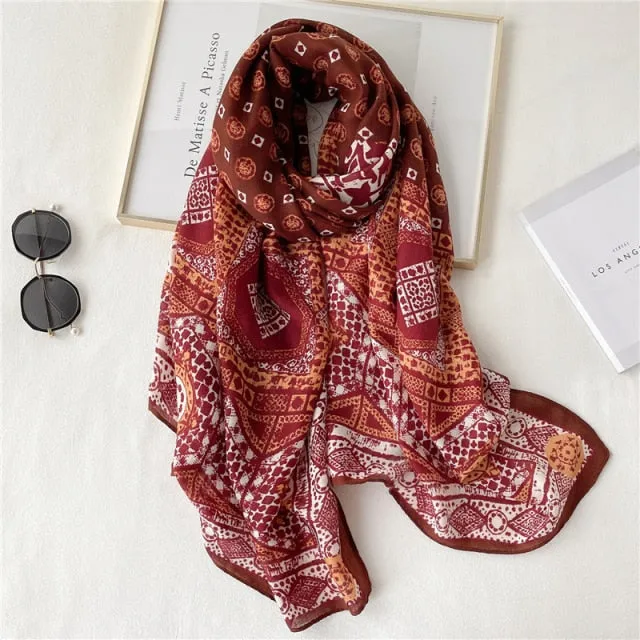 Winter Plaid Muslimah Long Pashmina Scarf