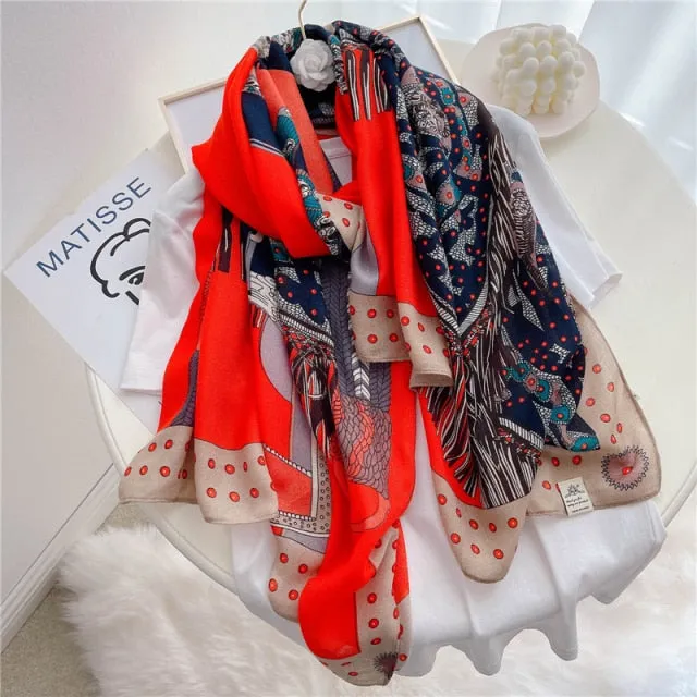 Winter Plaid Muslimah Long Pashmina Scarf