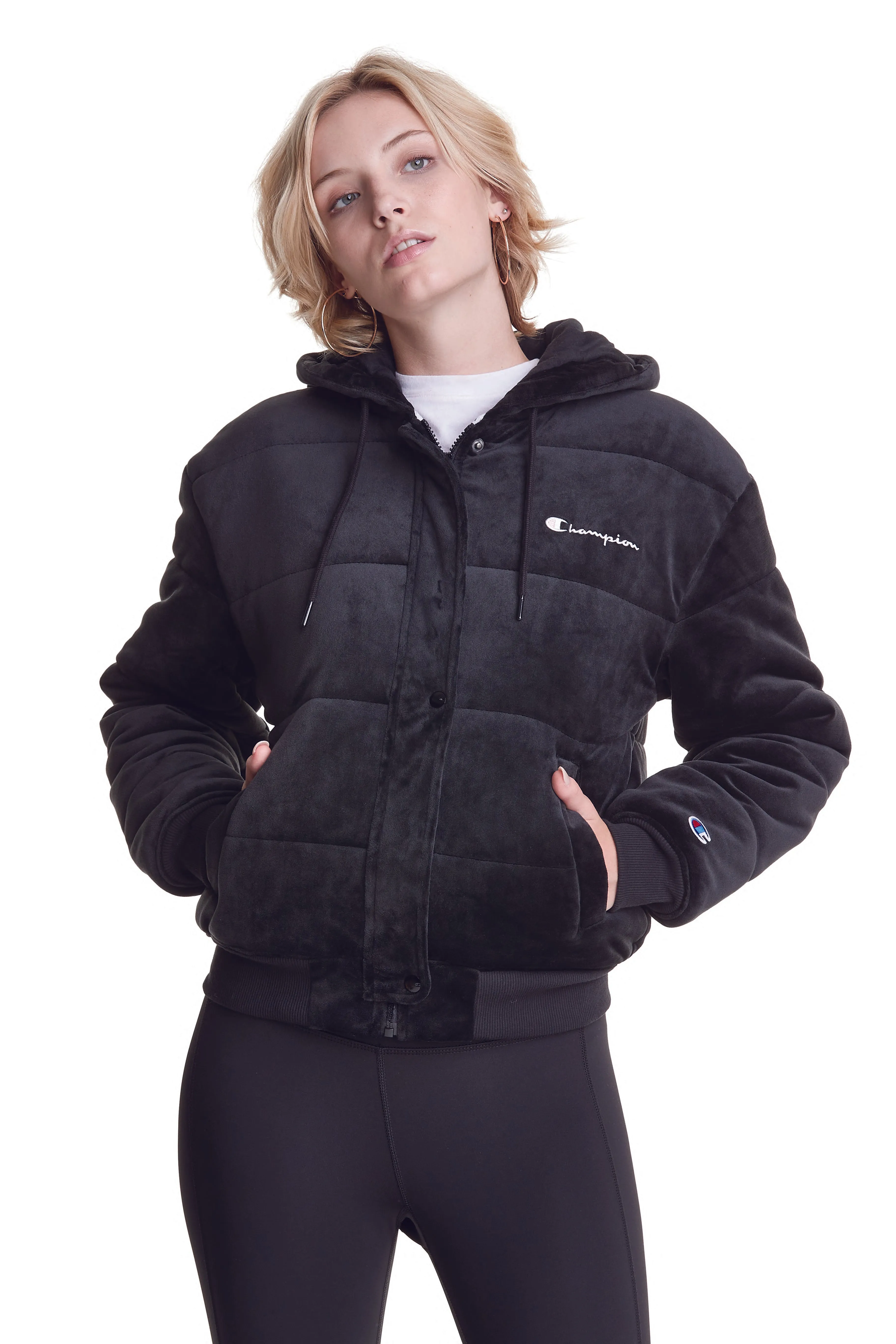 Women's Champion Velour Puffer Jacket