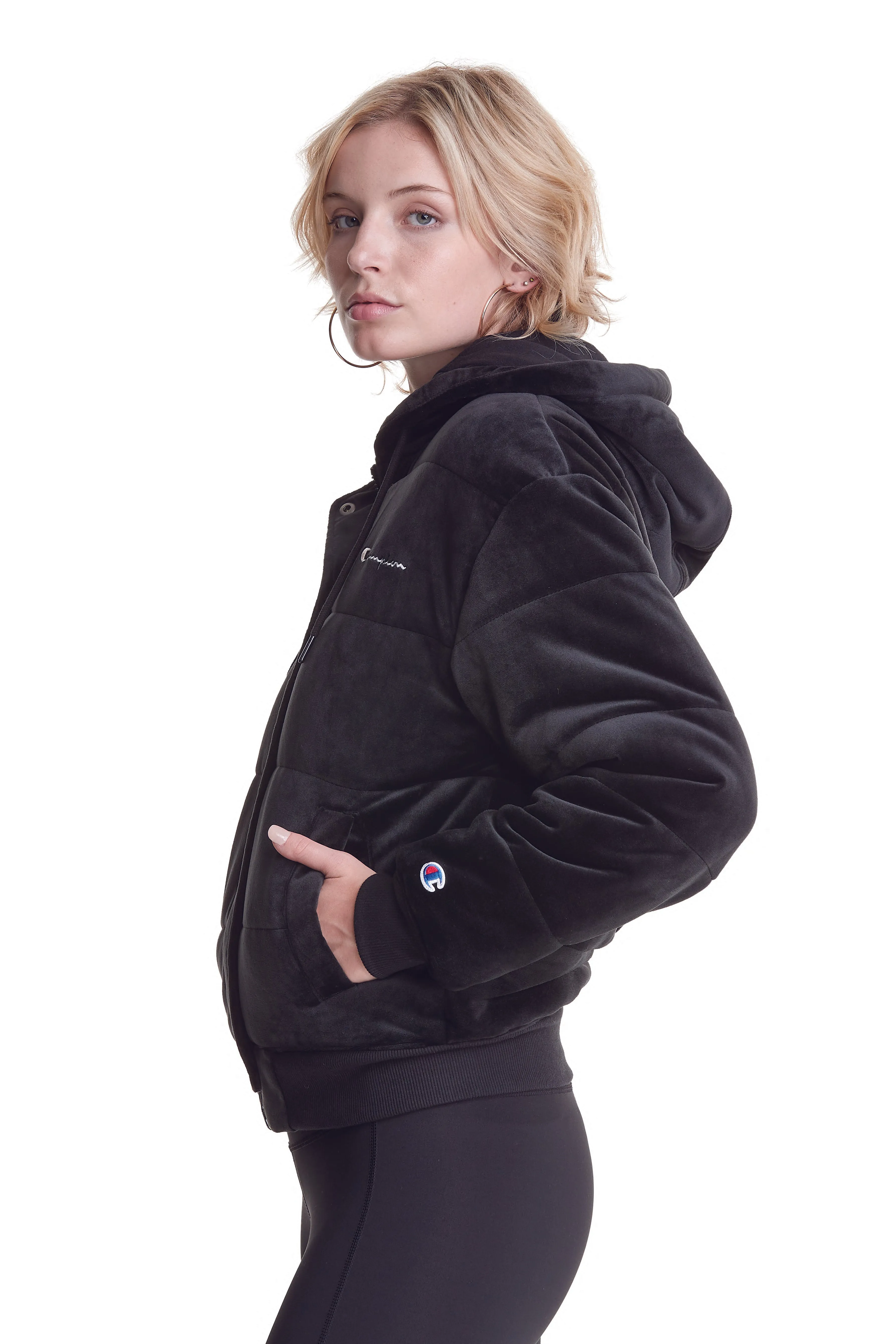 Women's Champion Velour Puffer Jacket