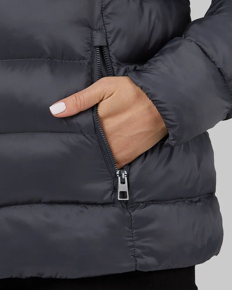 WOMEN'S LIGHTWEIGHT POLY-FILL PACKABLE HOODED JACKET