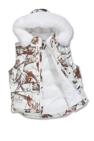 Yukon Fur Lined Puffer Vest (Snow Camo) - 9377VCSC