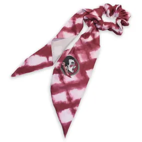 ZooZatz Seminole Logo Shibori Scarf Scrunchie - Garnet/White